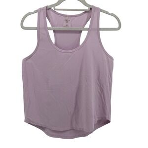 CALIA Women's Striped Racerback Tank Top Workout Gym Athletic Lavender‎ M